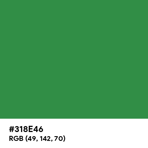 Sea Green (Hex code: 318E46) Thumbnail
