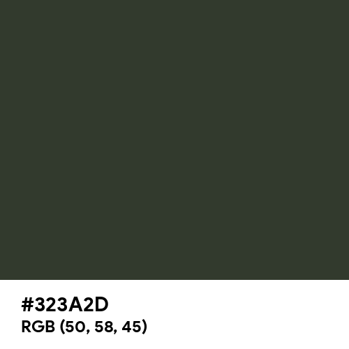 Kombu Green (Hex code: 323A2D) Thumbnail