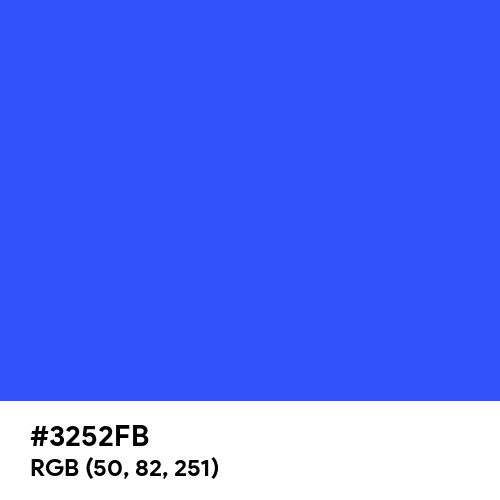 Ultramarine Blue (Hex code: 3252FB) Thumbnail