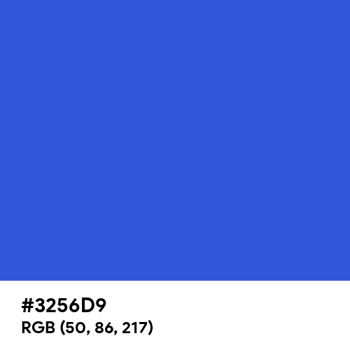 Royal Blue (Hex code: 3256D9) Thumbnail