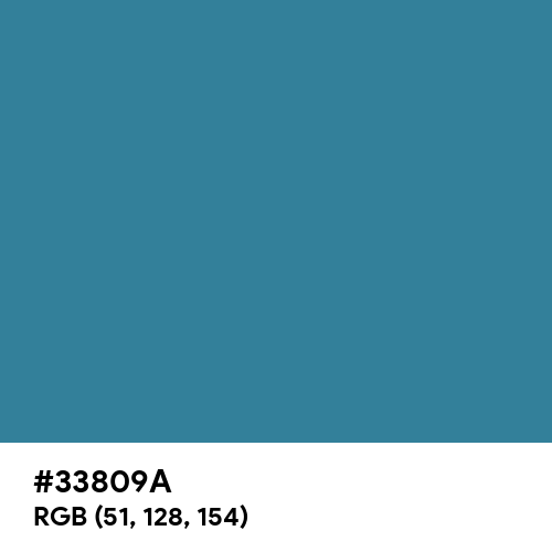 Teal Blue (Hex code: 33809A) Thumbnail