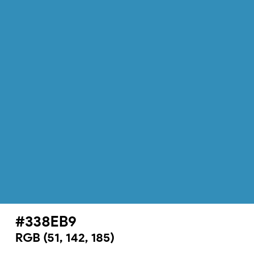 Steel Blue (Hex code: 338EB9) Thumbnail