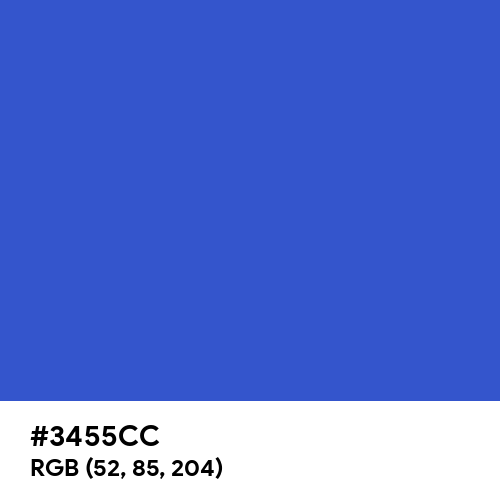 Cerulean Blue (Hex code: 3455CC) Thumbnail