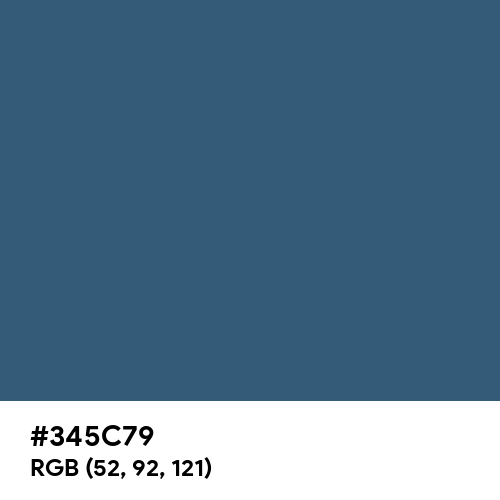 Metallic Blue (Hex code: 345C79) Thumbnail