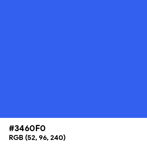 Ultramarine Blue (Hex code: 3460F0) Thumbnail
