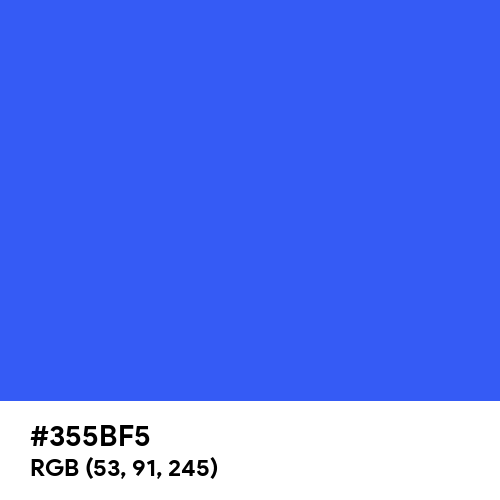 Blue Bolt (Hex code: 355BF5) Thumbnail