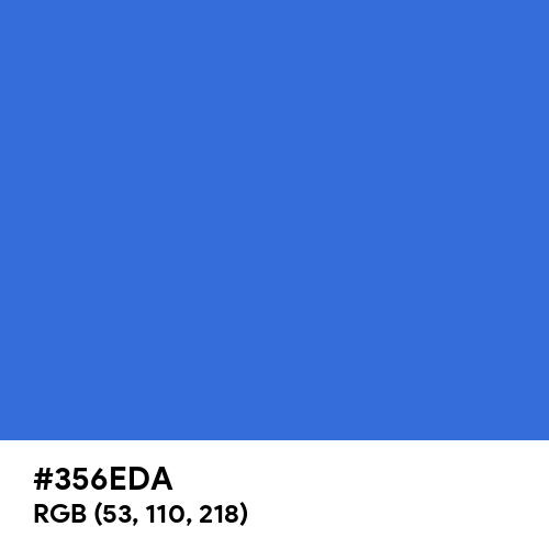Royal Blue (Hex code: 356EDA) Thumbnail