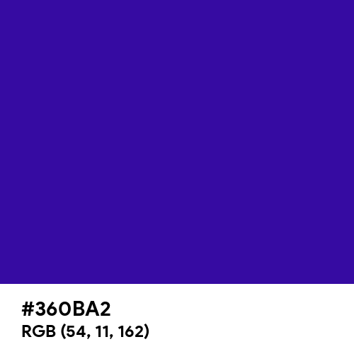 Blue Red (Hex code: 360BA2) Thumbnail