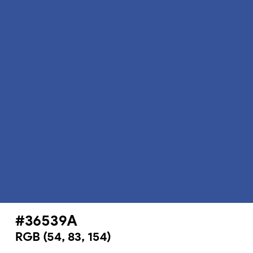 Chinese Blue (Hex code: 36539A) Thumbnail