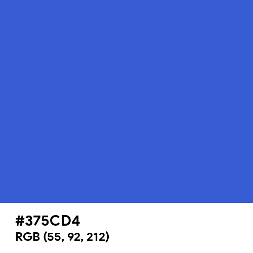 Royal Blue (Hex code: 375CD4) Thumbnail
