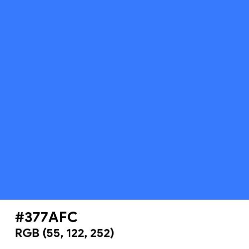 Ultramarine Blue (Hex code: 377AFC) Thumbnail
