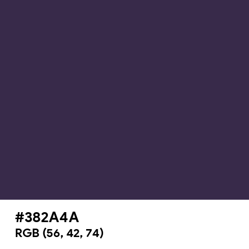 American Purple (Hex code: 382A4A) Thumbnail