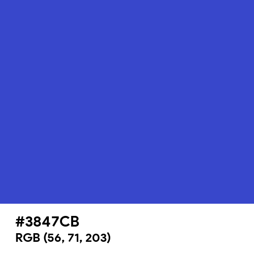 Cerulean Blue (Hex code: 3847CB) Thumbnail