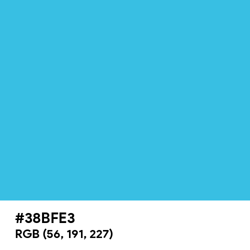 Picton Blue (Hex code: 38BFE3) Thumbnail
