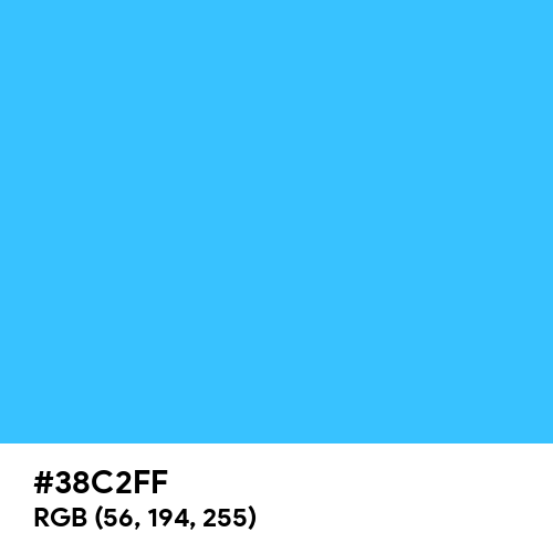 Picton Blue (Hex code: 38C2FF) Thumbnail