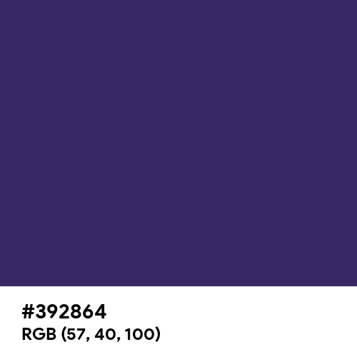 Purple Blue (Hex code: 392864) Thumbnail