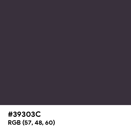 Neutral Purple (Hex code: 39303C) Thumbnail