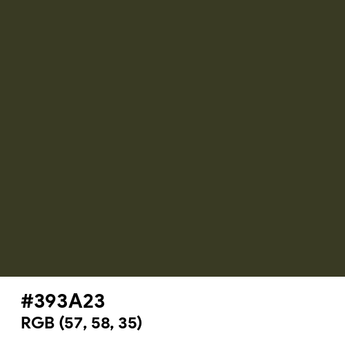 Olive Drab #7 (Hex code: 393A23) Thumbnail