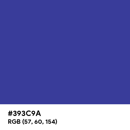 Blue (Pigment) (Hex code: 393C9A) Thumbnail