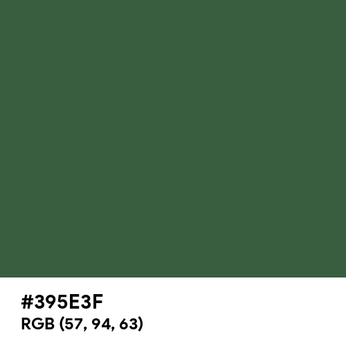 Deep Moss Green (Hex code: 395E3F) Thumbnail