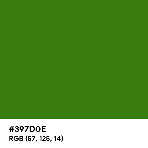 Metallic Green (Hex code: 397D0E) Thumbnail