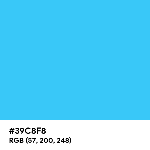 Picton Blue (Hex code: 39C8F8) Thumbnail