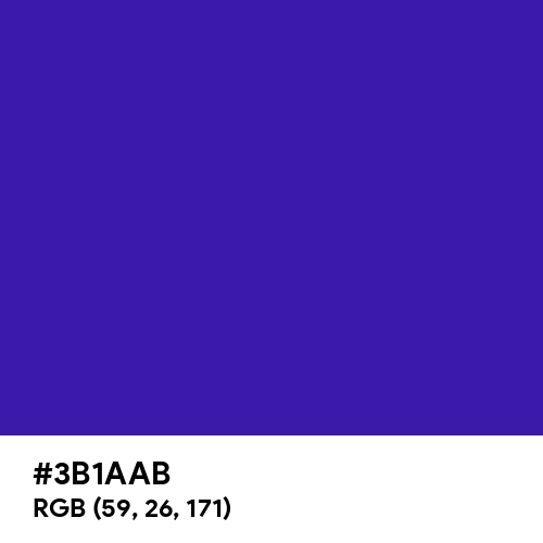 Blue (Pigment) (Hex code: 3B1AAB) Thumbnail
