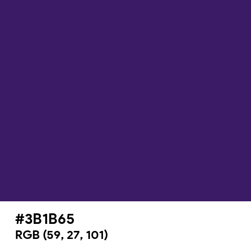 American Purple (Hex code: 3B1B65) Thumbnail