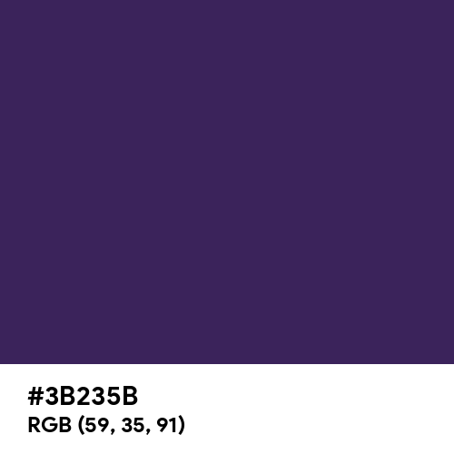 American Purple (Hex code: 3B235B) Thumbnail