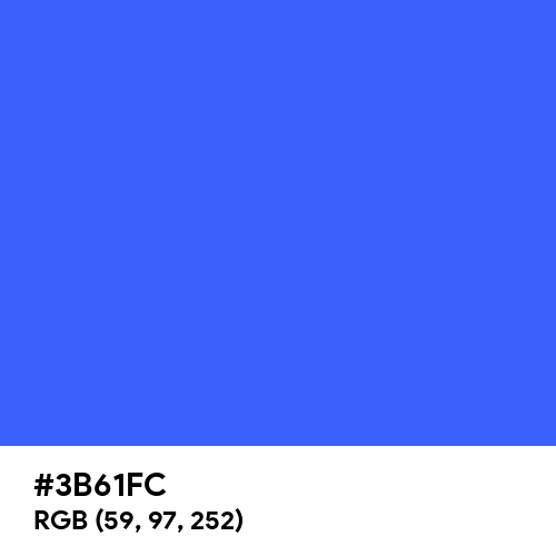 Ultramarine Blue (Hex code: 3B61FC) Thumbnail