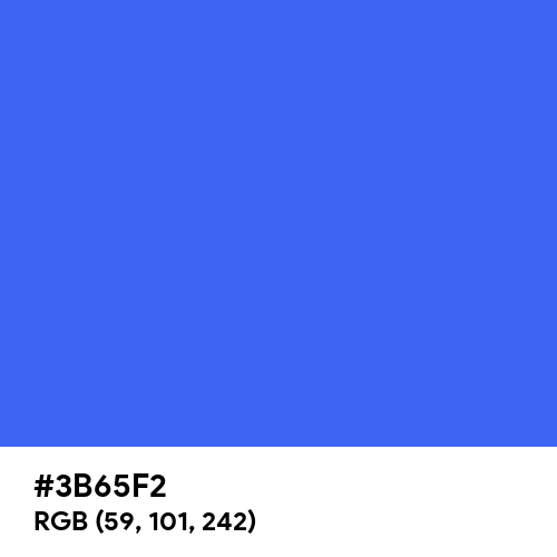 Ultramarine Blue (Hex code: 3B65F2) Thumbnail