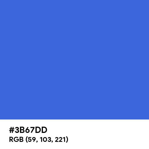 Royal Blue (Hex code: 3B67DD) Thumbnail