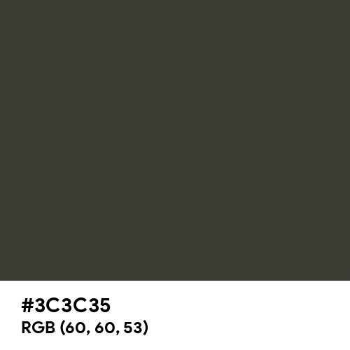 Black Olive (Hex code: 3C3C35) Thumbnail