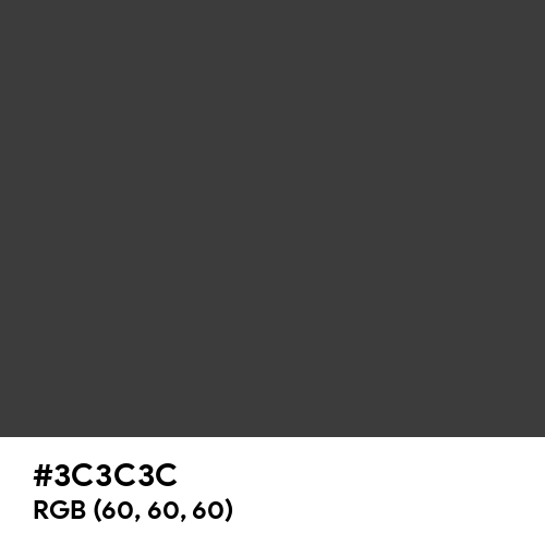 Black Olive (Hex code: 3C3C3C) Thumbnail