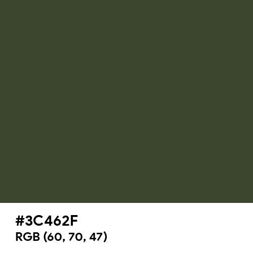 Kombu Green (Hex code: 3C462F) Thumbnail