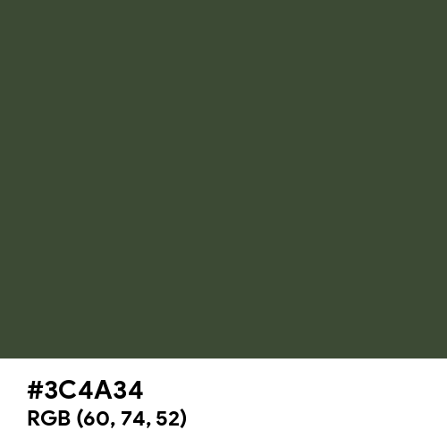 Rifle Green (Hex code: 3C4A34) Thumbnail