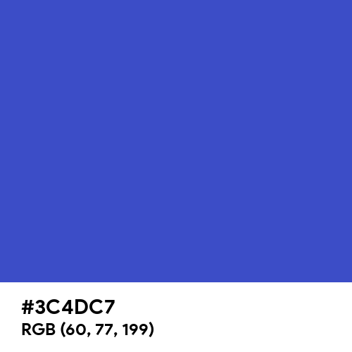 Cerulean Blue (Hex code: 3C4DC7) Thumbnail