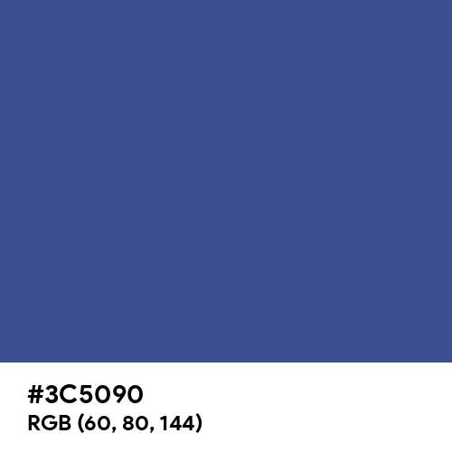 Chinese Blue (Hex code: 3C5090) Thumbnail