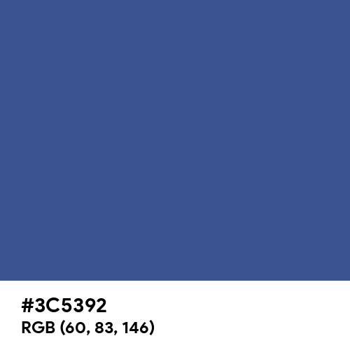Chinese Blue (Hex code: 3C5392) Thumbnail