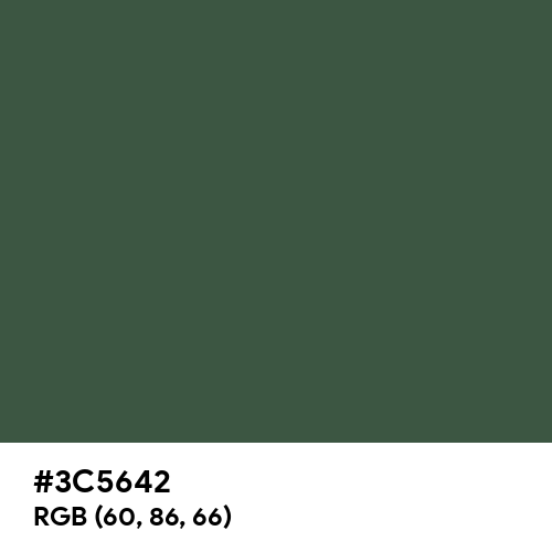 Gray-Asparagus (Hex code: 3C5642) Thumbnail