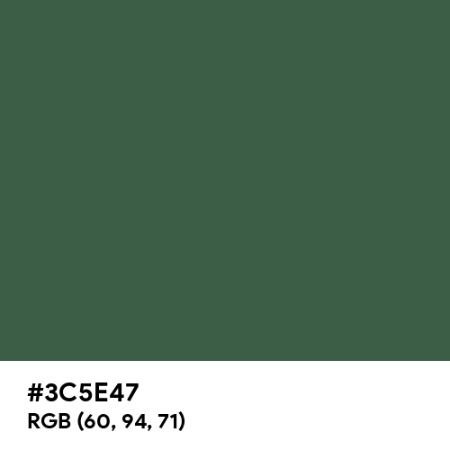 Gray-Asparagus (Hex code: 3C5E47) Thumbnail