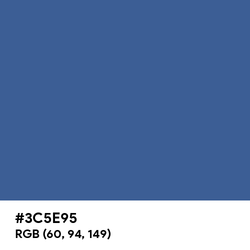 Portuguese Blue (Hex code: 3C5E95) Thumbnail