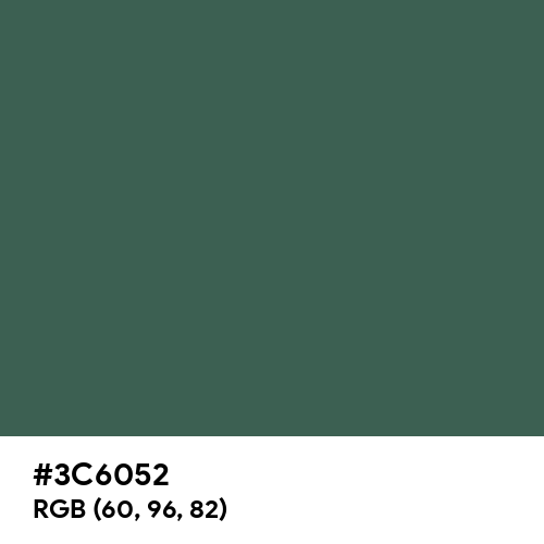 Feldgrau (Hex code: 3C6052) Thumbnail