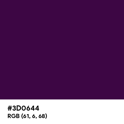 Russian Violet (Hex code: 3D0644) Thumbnail