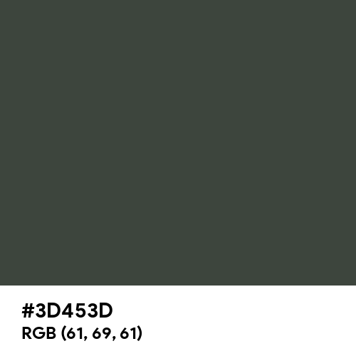 Rifle Green (Hex code: 3D453D) Thumbnail