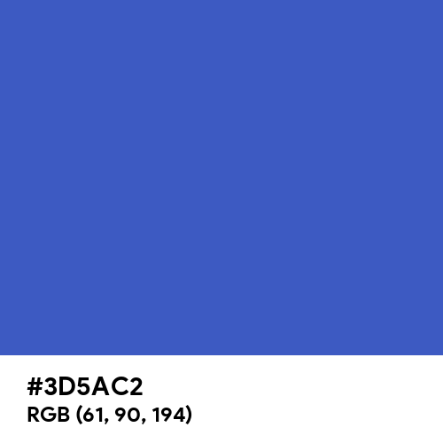 Cerulean Blue (Hex code: 3D5AC2) Thumbnail