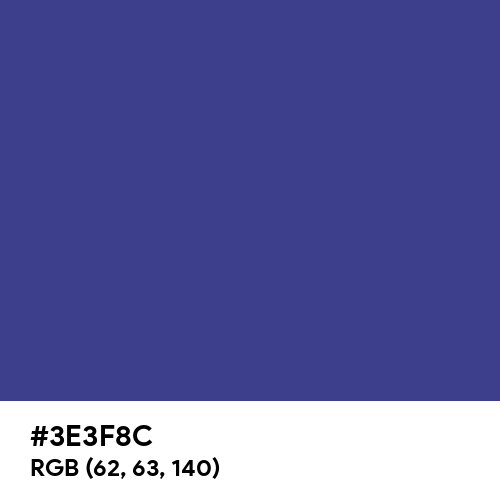 Dark Slate Blue (Hex code: 3E3F8C) Thumbnail