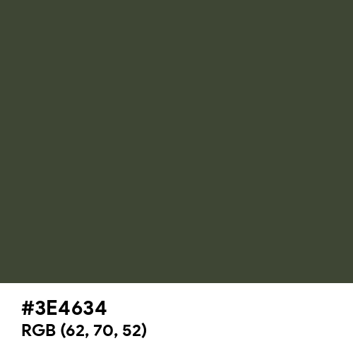 Rifle Green (Hex code: 3E4634) Thumbnail