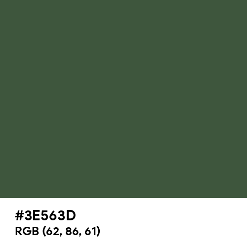 Gray-Asparagus (Hex code: 3E563D) Thumbnail