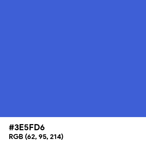 Royal Blue (Hex code: 3E5FD6) Thumbnail